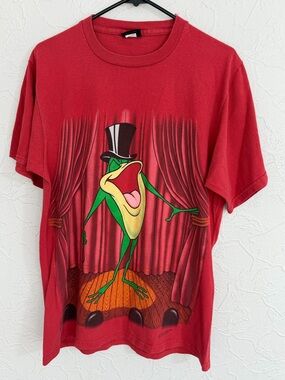Vintage Michigan J. Frog Double Sided Tee 90s Warner Bros. Changes Shirt SZ L